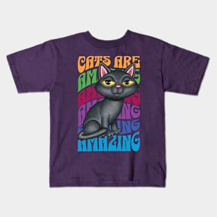 Cute Black Cats Are Amazing Kids T-Shirt